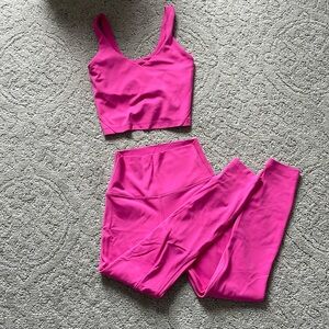 Lululemon Align pink set leggings and tank